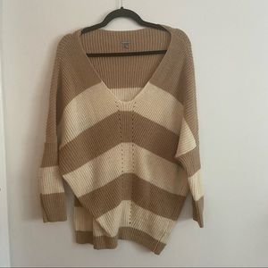 Striped v neck sweater